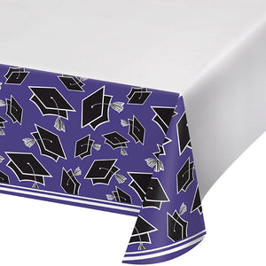 Bulk Pack of 2 Purple Graduation Table Cover