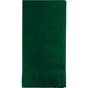 Bulk Pack of 100 Hunter Green Dinner Napkins 2Ply 1/8Fld