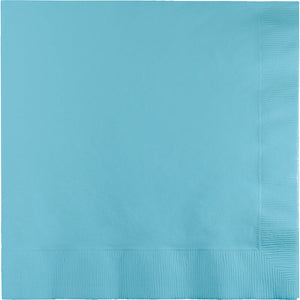 Bulk Pack of 50 Pastel Blue Dinner Napkins 3Ply 1/4Fld