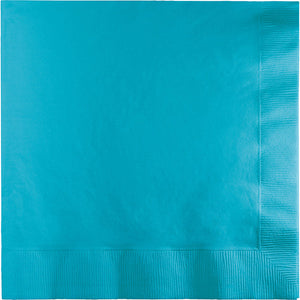 Bulk Pack of 50 Bermuda Blue Dinner Napkins 3Ply 1/4Fld