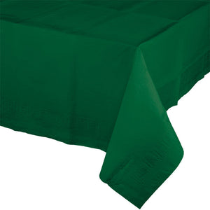 Bulk Pack of 2 Hunter Green Tablecover 54"X 108" Polylined Tissue