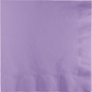 Bulk Pack of 50 Luscious Lavender Dinner Napkins 3Ply 1/4Fld