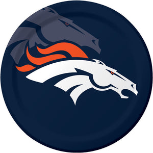 Bulk Pack of 16 Denver Broncos Paper Plates