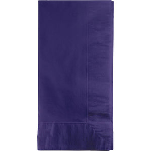 Bulk Pack of 100 Purple Dinner Napkins 2Ply 1/8Fld