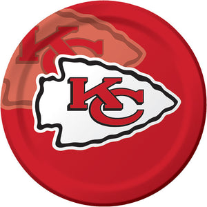 Bulk Pack of 16 Kansas City Chiefs 8.75" Paper Plates