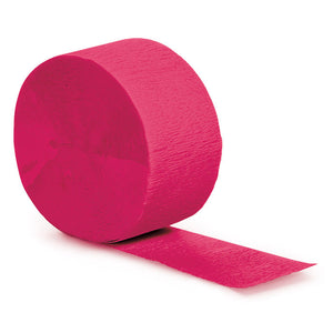 Bulk Pack of 5 Hot Magenta Crepe Streamers 81 ft