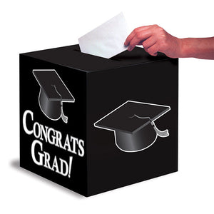 Bulk Pack of 2 Black Graduation 9" Card Box