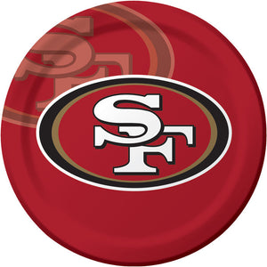 Bulk Pack of 16 San Francisco 49ers Paper Plates