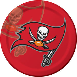 Bulk Pack of 16 Tampa Bay Buccaneers Paper Plates