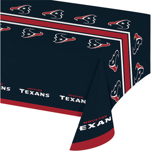 Bulk Pack of 2 Houston Texans Plastic Table Cover, 54" X 102"