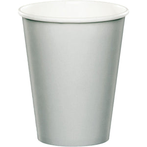 Bulk Pack of 48 Shimmering Silver Hot/Cold Paper Cups 9 Oz