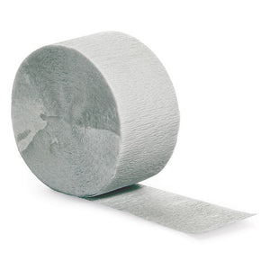 Bulk Pack of 5 Shimmering Silver Crepe Streamers 81 ft