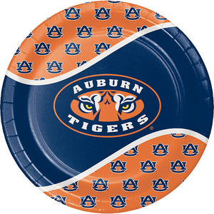 Bulk Pack of 16 Auburn Tigersy Paper Plates