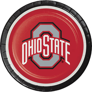 Bulk Pack of 16 Ohio State Buckeyes Paper Plates