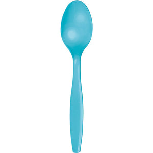 Bulk Pack of 48 Bermuda Blue Plastic Spoons