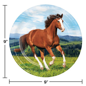 Bulk Pack of 16 Horse & Pony Paper Plates