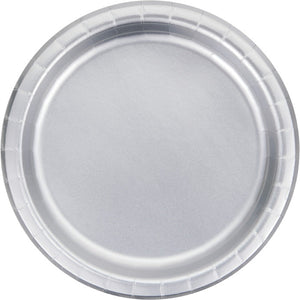 Bulk Pack of 16 Silver Foil Paper Plates