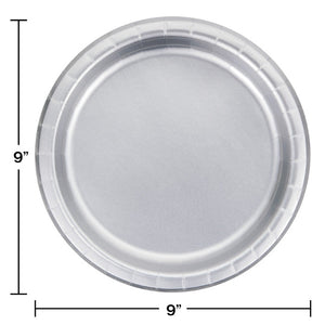 Bulk Pack of 16 Silver Foil Paper Plates