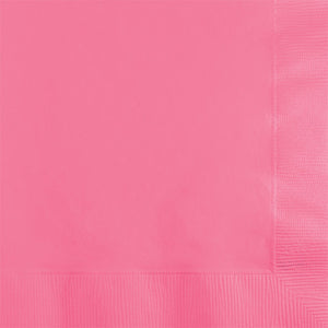 Bulk Pack of 100 Candy Pink Beverage Napkin 2Ply