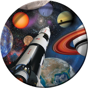 Bulk Pack of 16 Space Blast Paper Plates