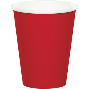 Bulk Pack of 48 Classic Red Hot/Cold Paper Cups 9 Oz