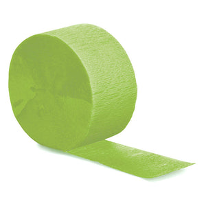 Bulk Pack of 5 Fresh Lime Crepe Streamers 81 ft