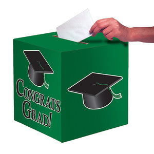 Bulk Pack of 2 Green Graduation 9" Card Box