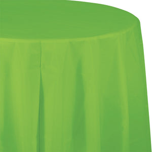 Bulk Pack of 2 Fresh Lime Round Plastic Tablecover, 82"