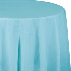 Bulk Pack of 2 Pastel Blue Round 82" PlasticTablecover