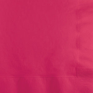 Bulk Pack of 150 Hot Magenta Beverage Napkin, 3 Ply