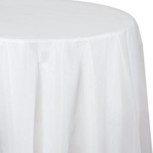 Bulk Pack of 2 Clear Round Plastic Tablecover, 82"