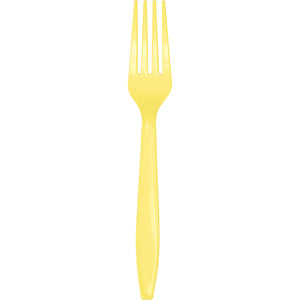 Bulk Pack of 48 Mimosa Yellow Plastic Forks