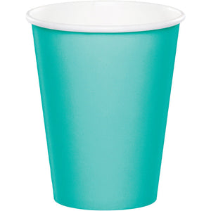 Bulk Pack of 48 Teal Lagoon Hot/Cold Paper Cups 9 Oz