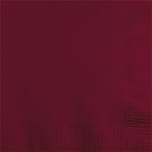 Bulk Pack of 100 Burgundy Beverage Napkin 2Ply