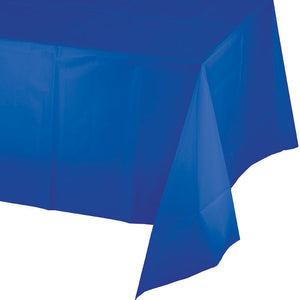 Bulk Pack of 2 Cobalt Tablecover Plastic 54" X 108"