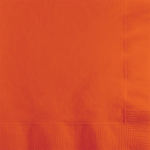 Bulk Pack of 100 Sunkissed Orange Beverage Napkin 2Ply