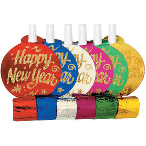 Bulk Pack of 12 New Year's Assorted Party Blowers