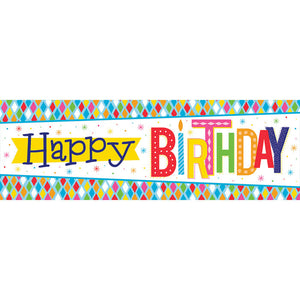 Bulk Pack of 2 Bright Birthday Giant Party Banner