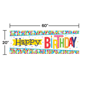 Bulk Pack of 2 Bright Birthday Giant Party Banner