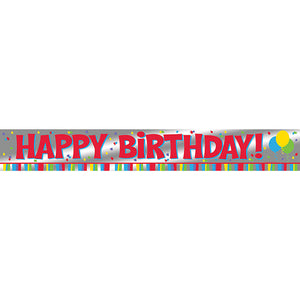 Bulk Pack of 24 Banner Foil 6' Happy Birthday