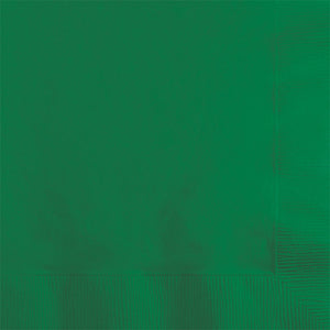 Bulk Pack of 100 Emerald Green Beverage Napkin 2Ply