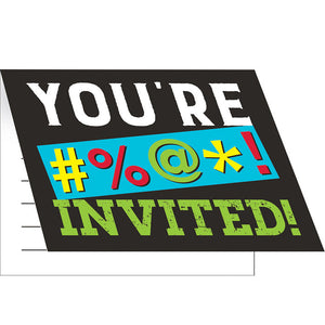 Bulk Pack of 16 Age Humor Invitation Foldover