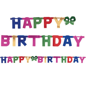 Bulk Pack of 2 Large Happy Birthday Party Banner