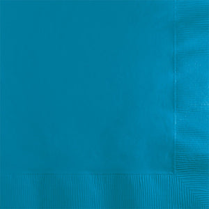 Bulk Pack of 100 Turquoise Beverage Napkin 2Ply