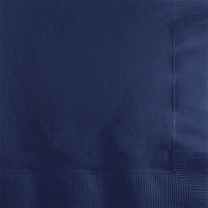 Bulk Pack of 100 Navy Beverage Napkin 2Ply