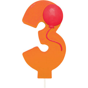 Bulk Pack of 3 #3 Balloon Candle