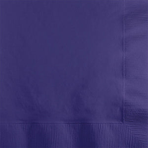 Bulk Pack of 100 Purple Beverage Napkin 2Ply