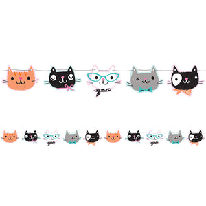 Bulk Pack of 2 Purr-Fect Cat Party Banner w/Twine