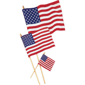 Bulk Pack of 4 Cloth Usa Flag 4" X 6"