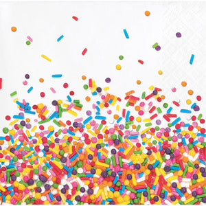 Bulk Pack of 48 Confetti Sprinkles Beverage Napkins